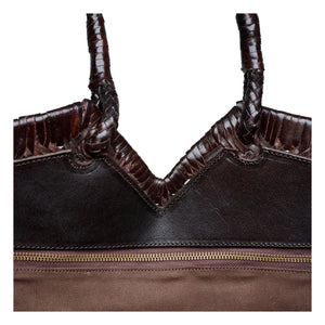 Vipera - Bolso tote Crudelia de piel | Chocolate