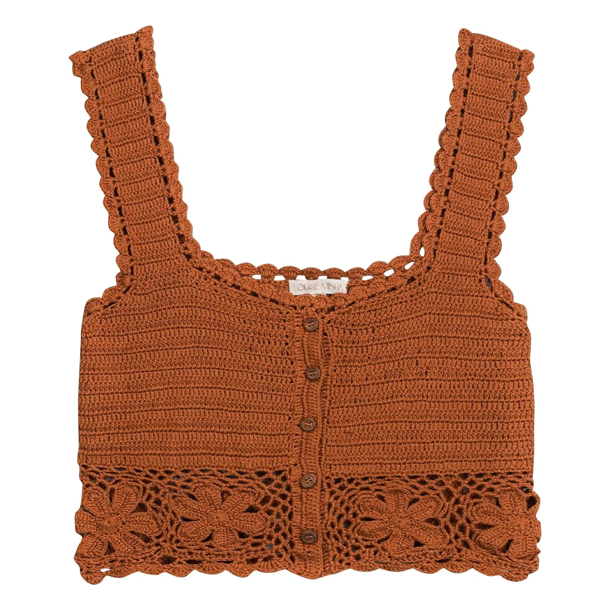 Louise Misha - Top de algodón Alda | Caramelo