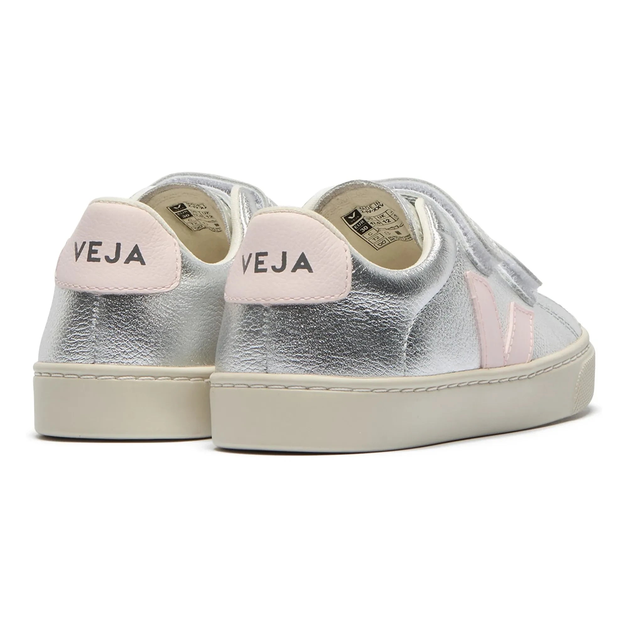 Veja - Zapatillas de piel Esplar rayadas | Plata