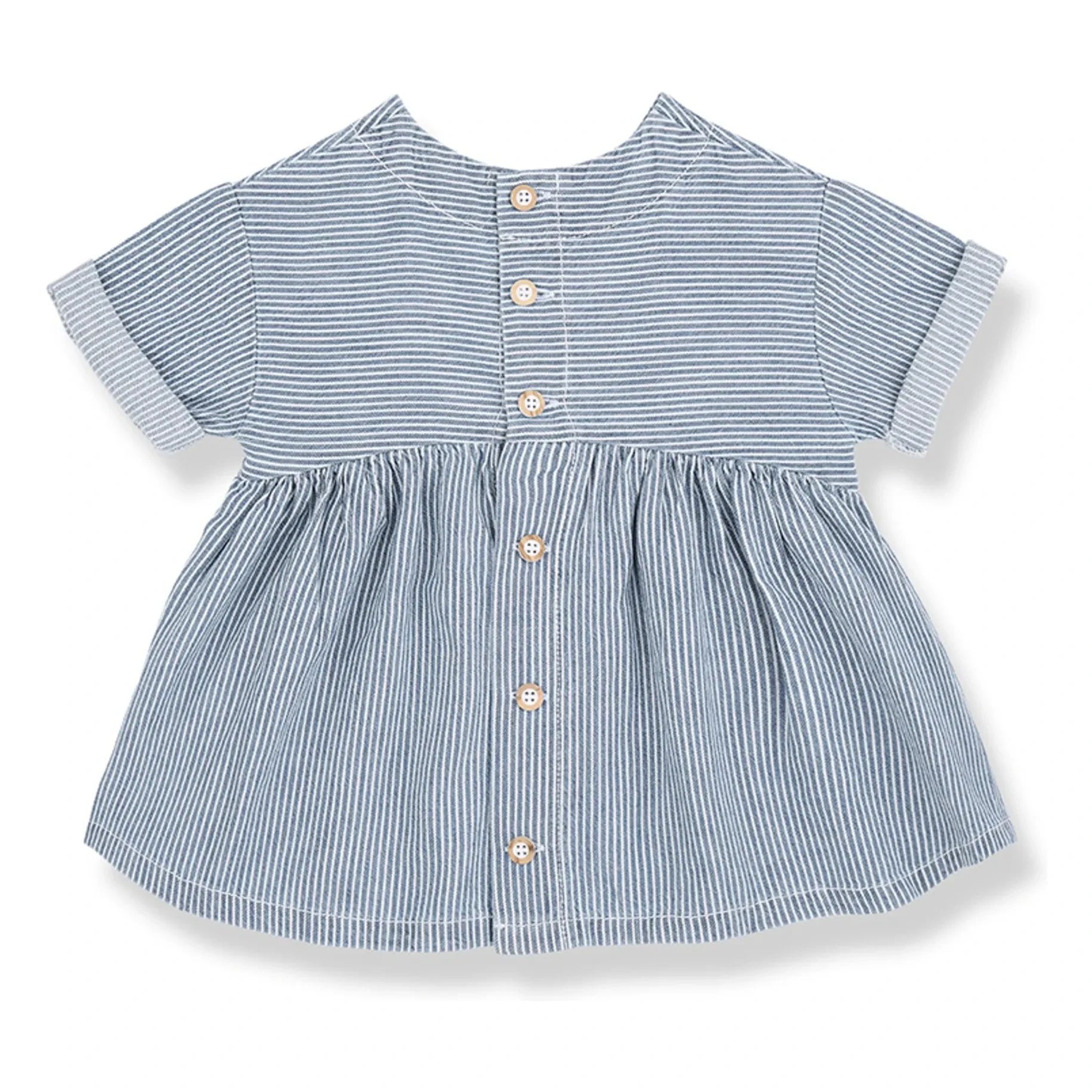 1+ in the family - Vestido vaquero Margalida de algodón orgánico | Azul Claro