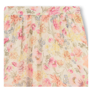Chloé - Falda de algodón orgánico con estampado floral | Crema