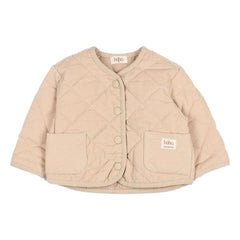 Búho - Chaqueta acolchada de algodón orgánico de terciopelo | Arena