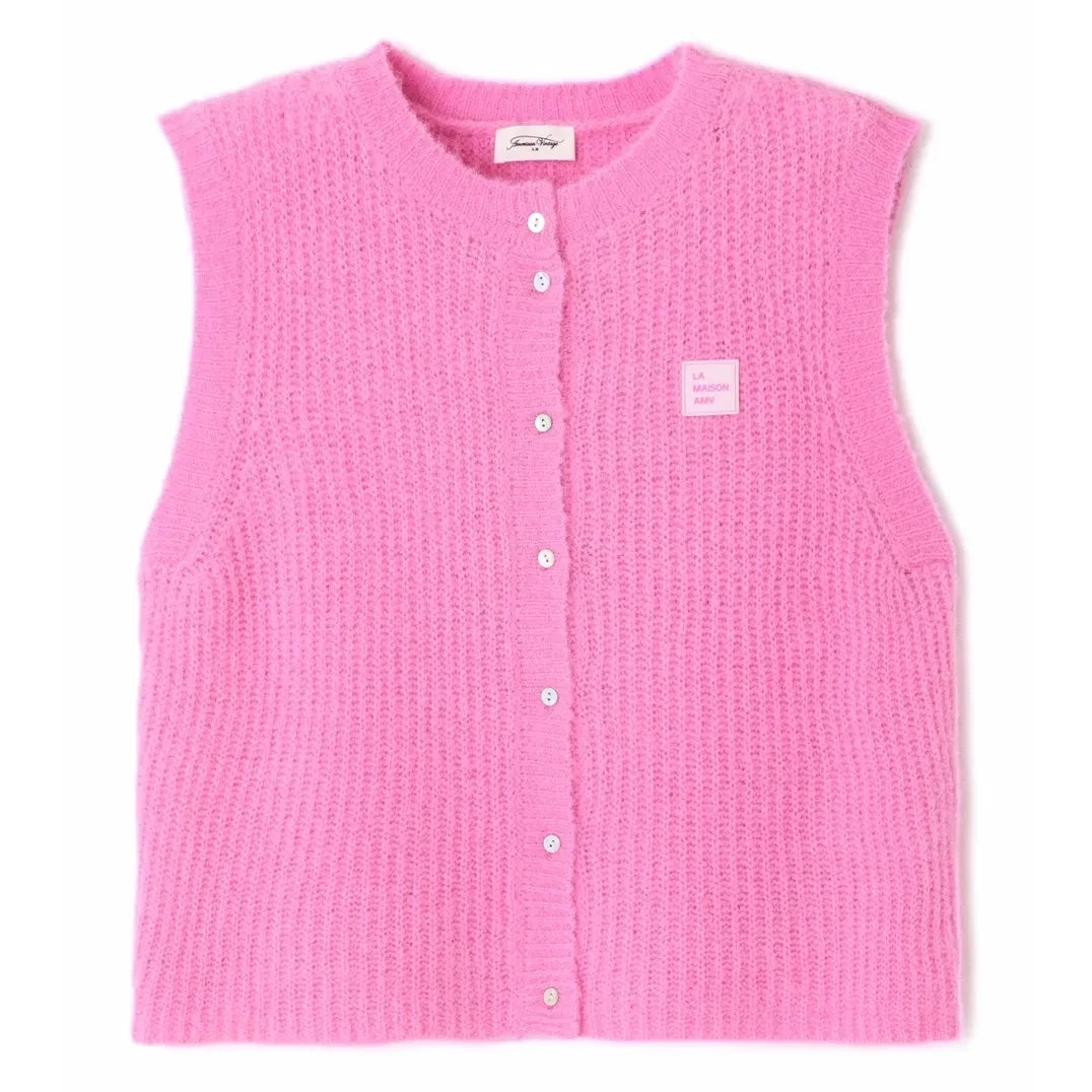American Vintage - Cárdigan East Alpaca | Rosa chicle