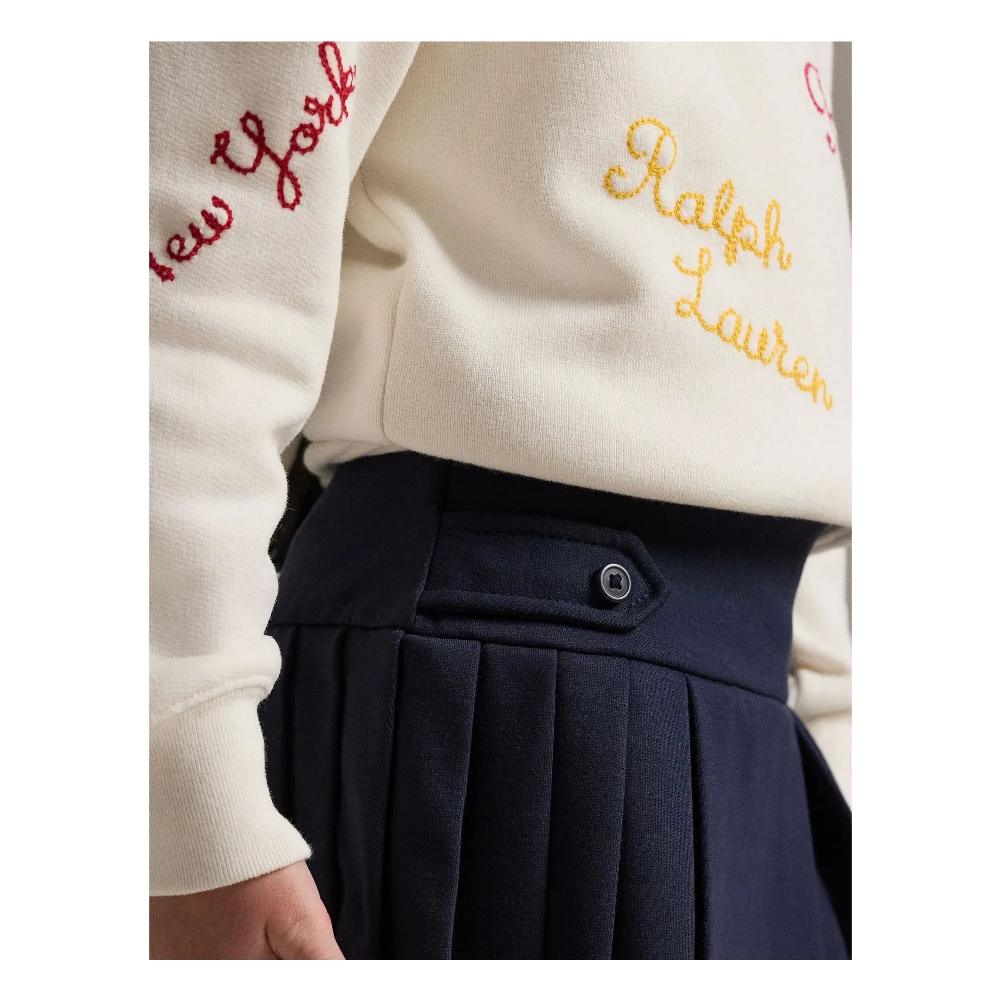 Ralph Lauren - Falda plisada | Azul marino