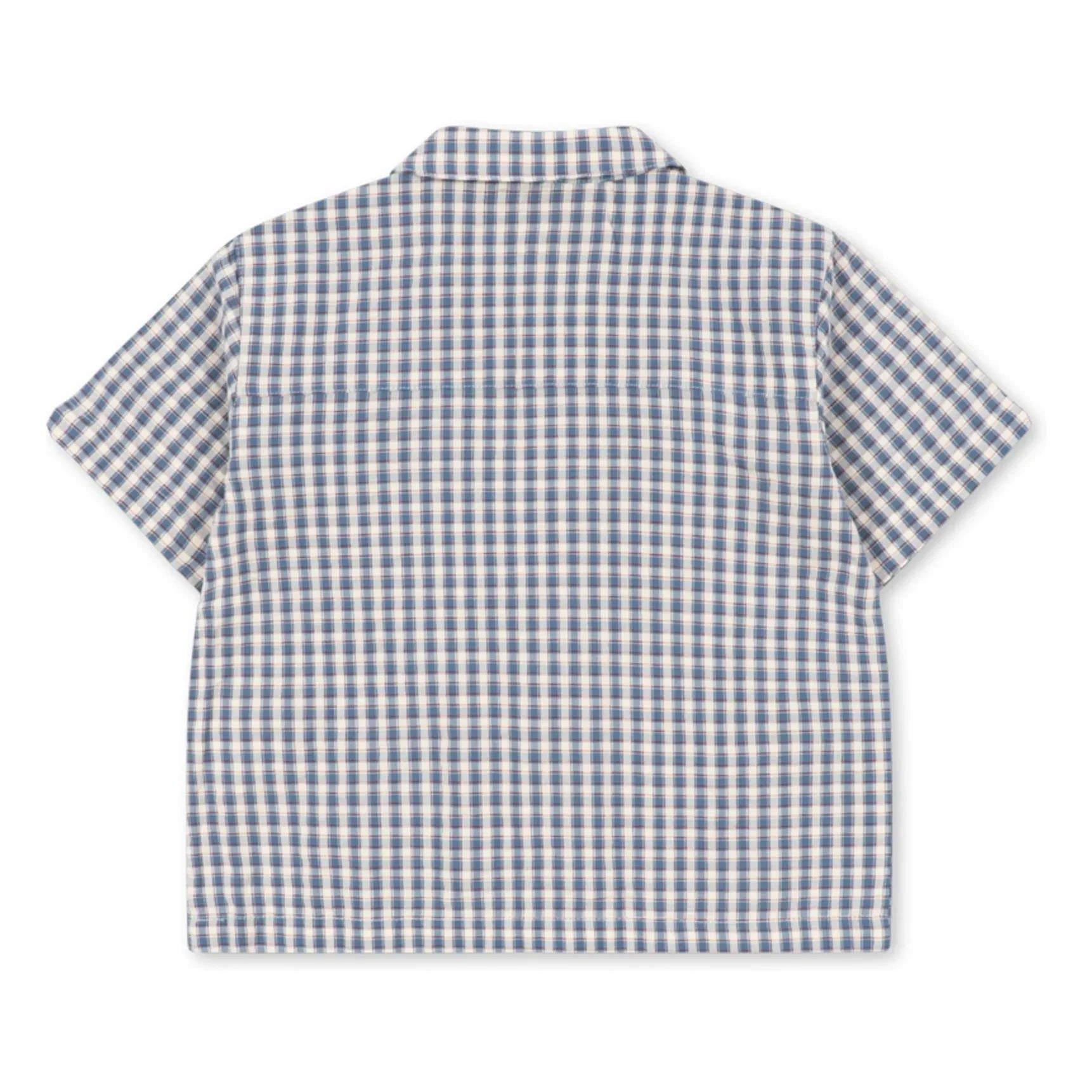 Konges Sløjd - Camisa de algodón orgánico Kim Carreaux | Azul
