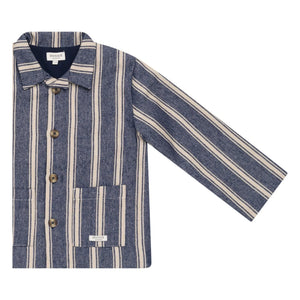 Donsje - Henrik Çizgili Overshirt Ceket | Mavi