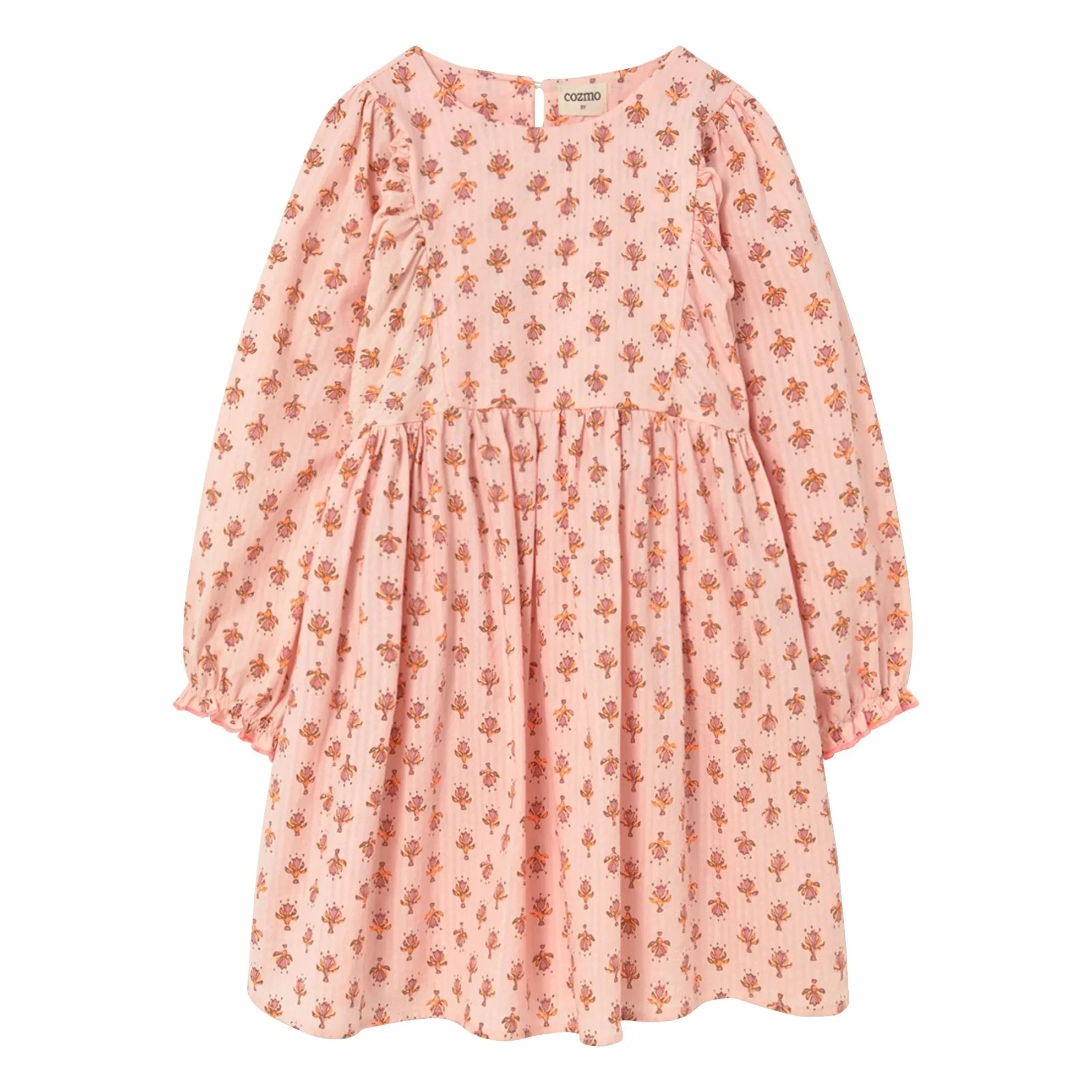 Cozmo - Alba Fleurie Vestido de algodón orgánico | Rosa empolvado
