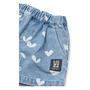 Liewood - Pantalón corto vaquero Borrisa Corazones | Azul