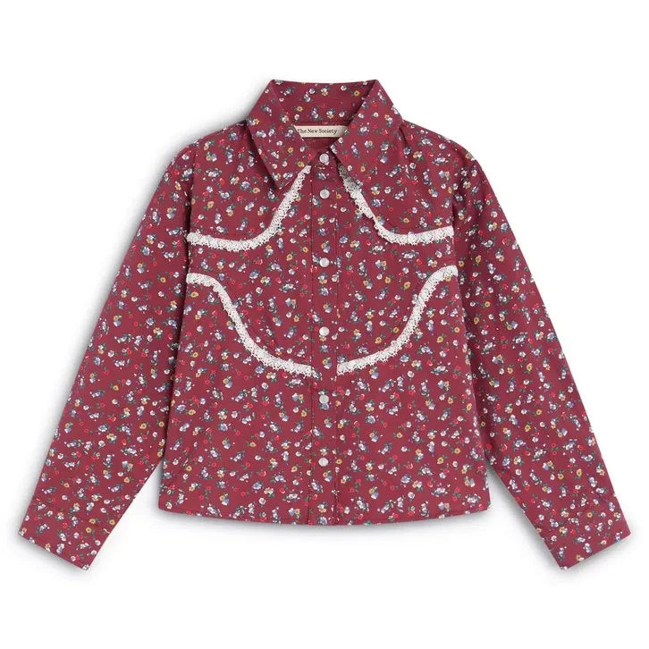 La nueva sociedad - Camisa Bordeaux Bloom