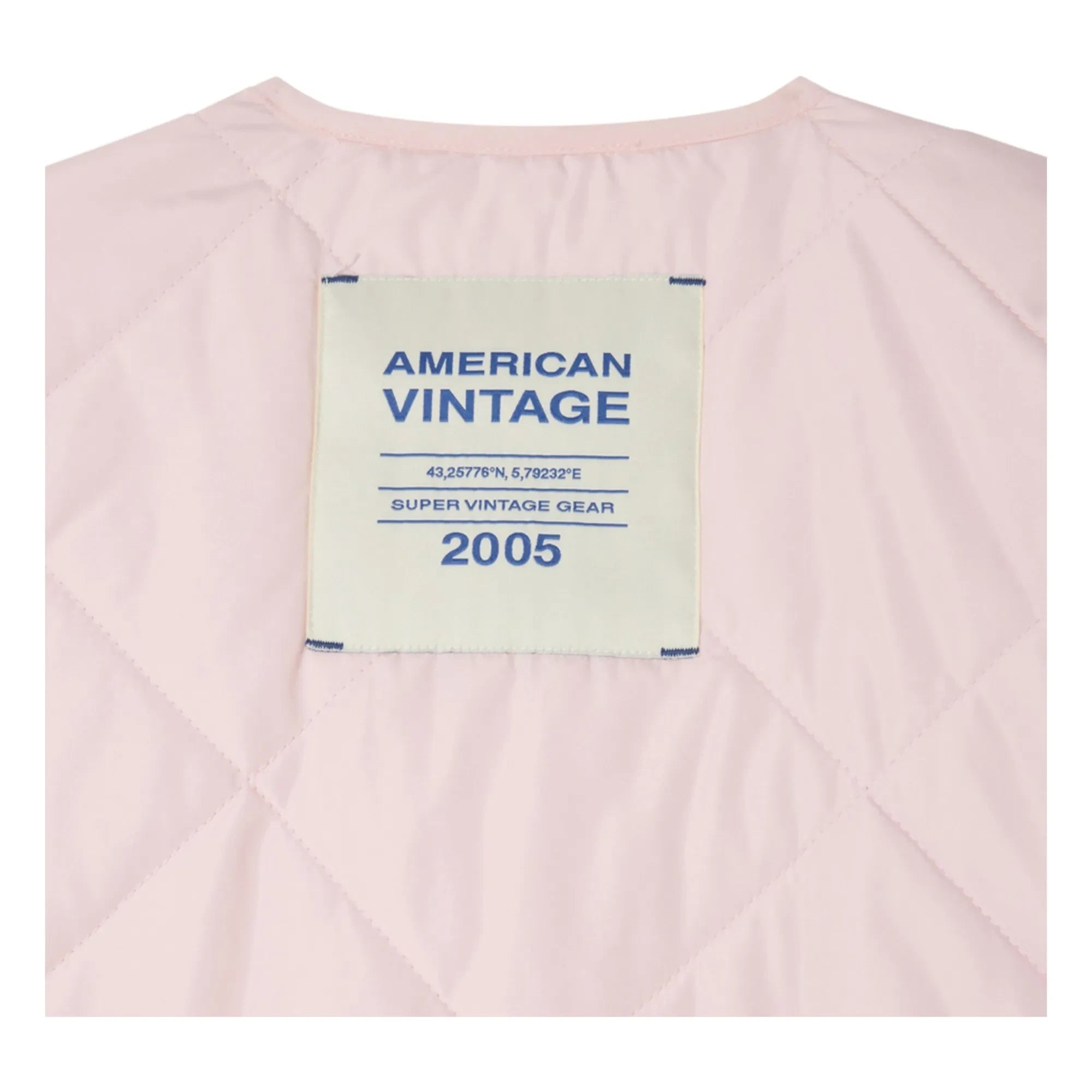American Vintage - Chaqueta acolchada repelente al agua Vowbay Fibra reciclada | Rosa pálido