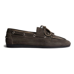Posa - Zapatos náuticos de ante | Gris oscuro