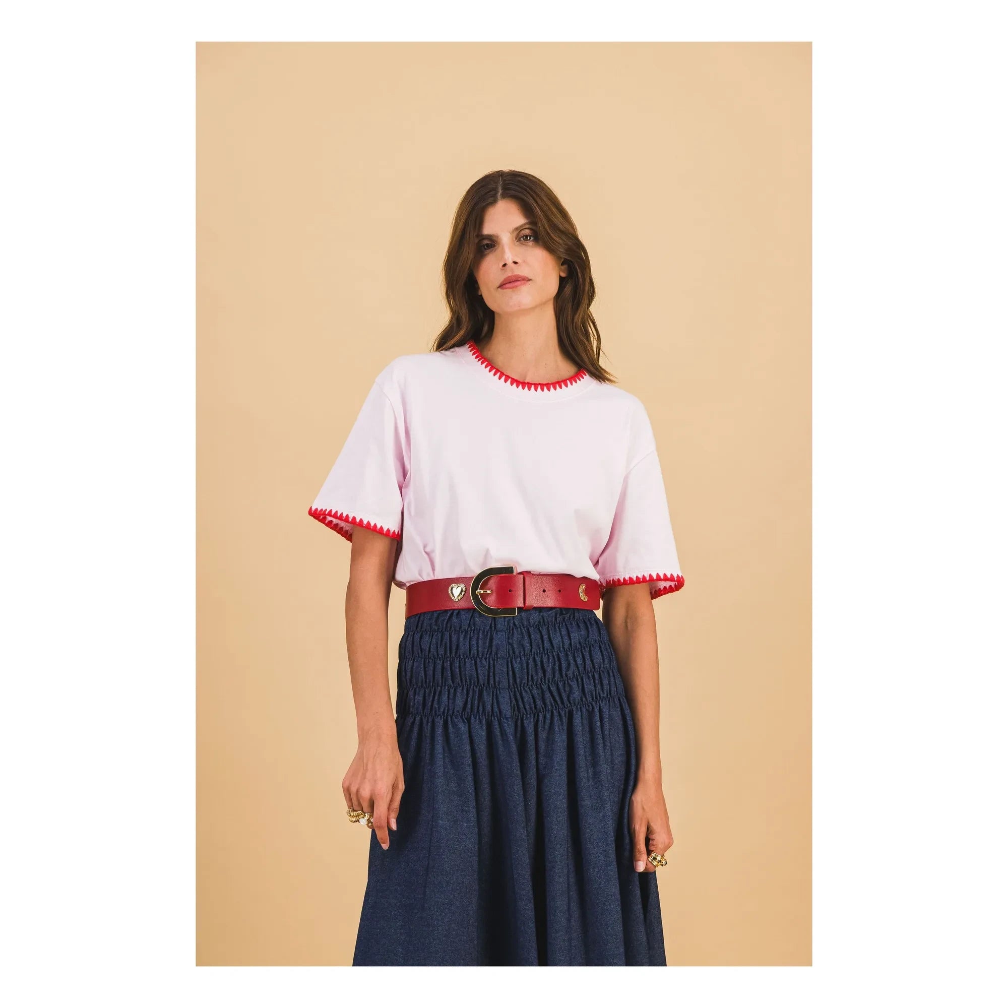 Elise Chalmin - Loicia Pamuk Camiseta | Rosa