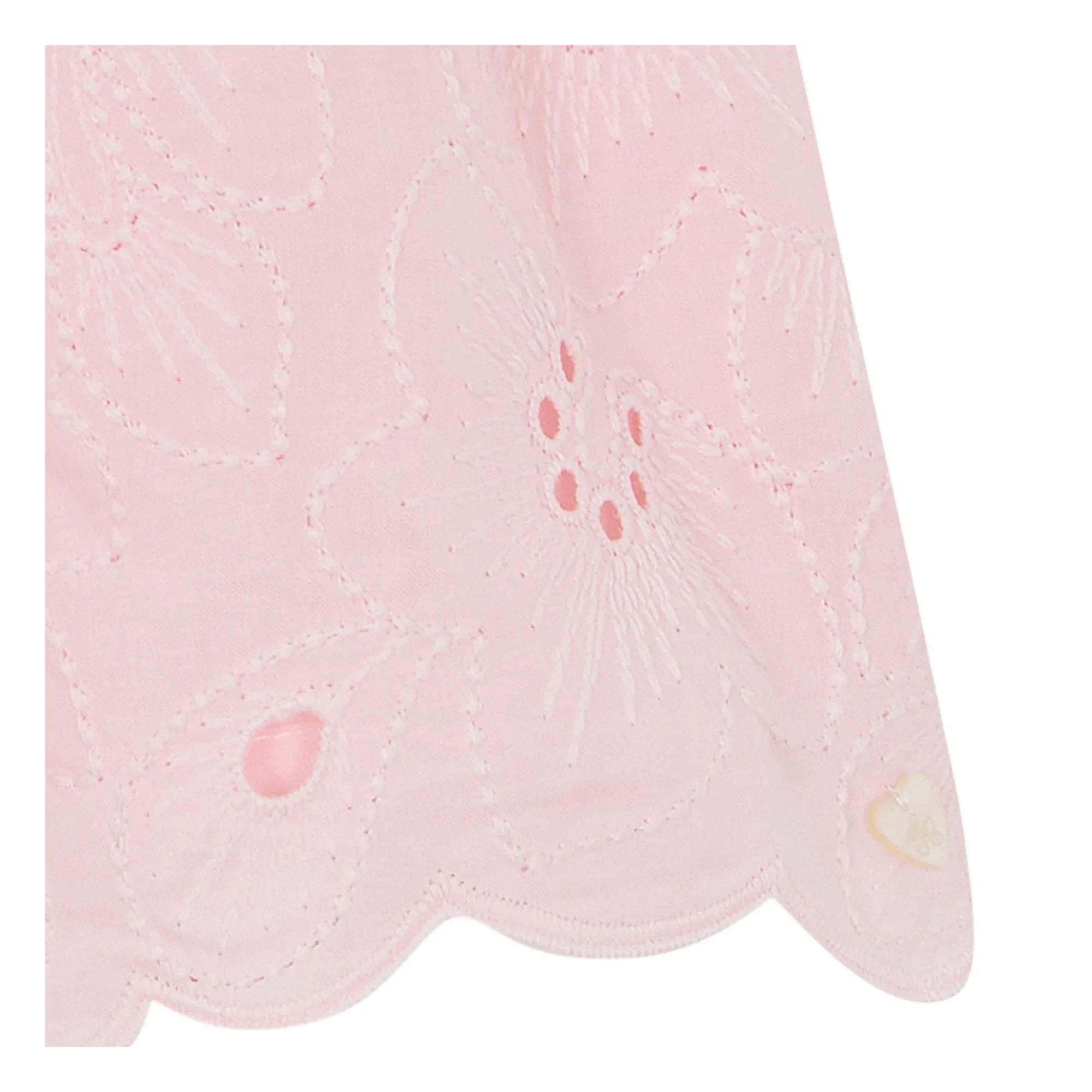 Tartine et Chocolat - Vestido de manga abullonada con flores bordadas | Rosa empolvado