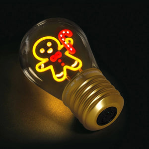 Legami - Lámpara de mesa con bombilla de jengibre Noel - Bulb Fiction