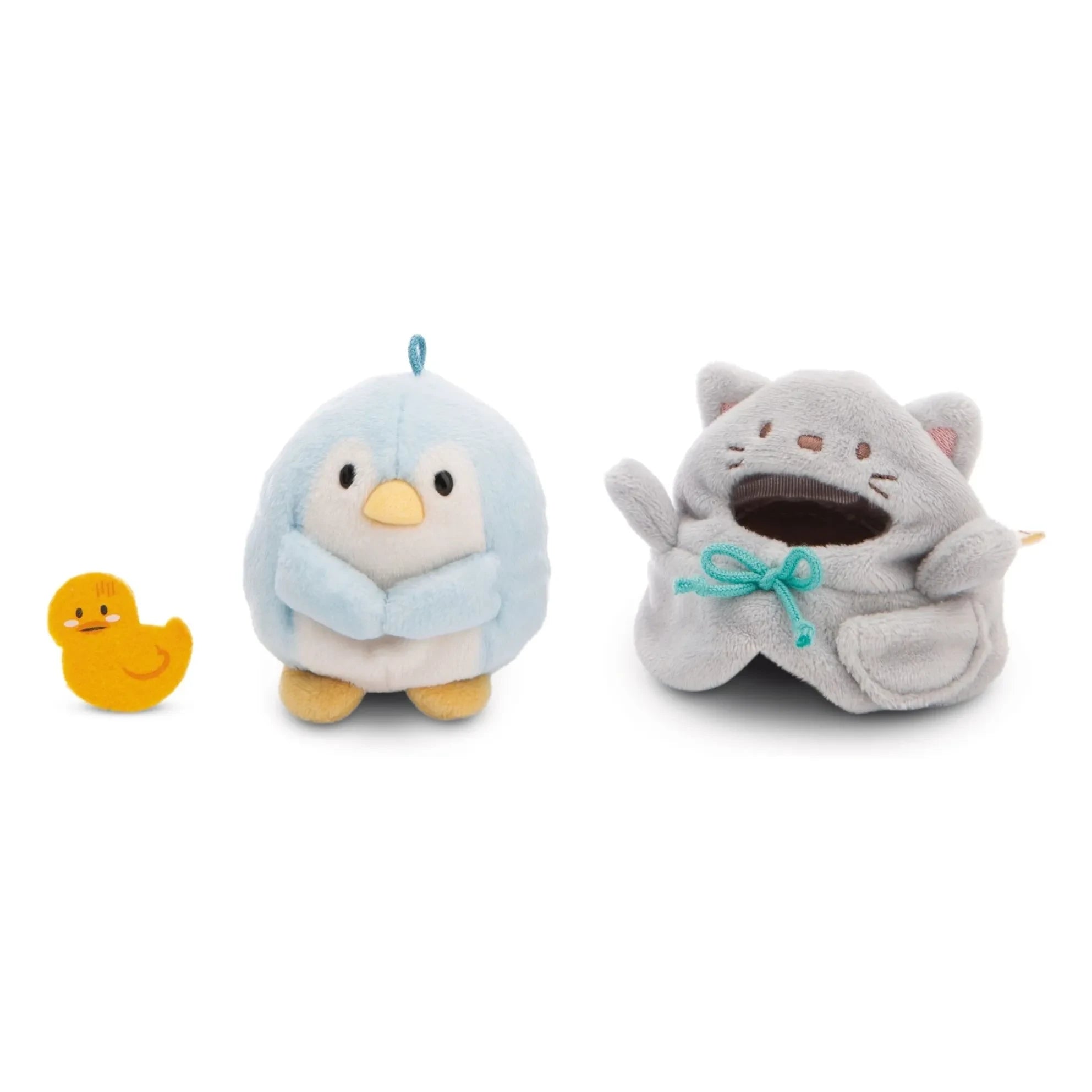 Nici - Peluche Pingüino Andarín con disfraz de gato | Gris