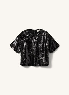 Sofie Schnoor - Felucasy Blusa con lentejuelas | Negro