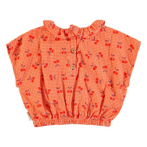 Piupiuchick - Top Vichy Cereza | Naranja