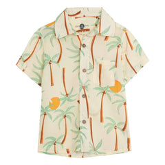 Pepita & Me - Guayabera Palm Camisa de manga corta | Marfil