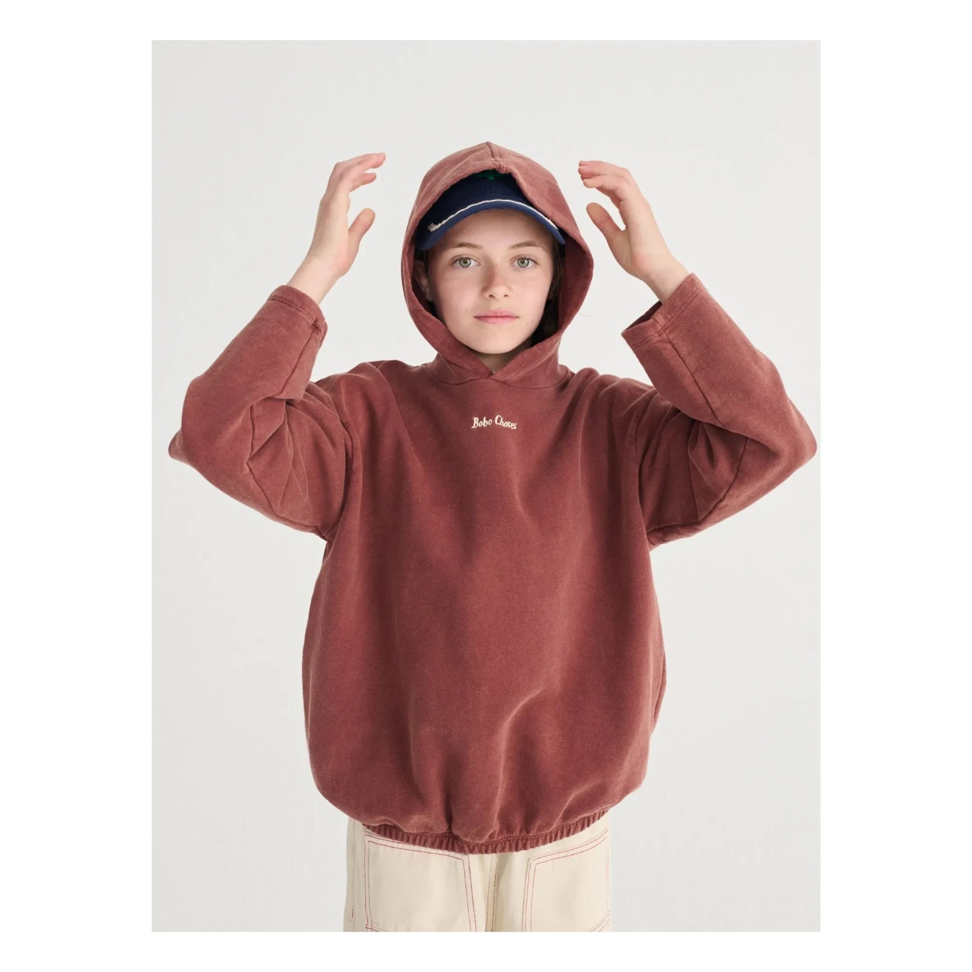 Bobo Choses - Sudadera con capucha de algodón orgánico Bobo Choses | Marrón