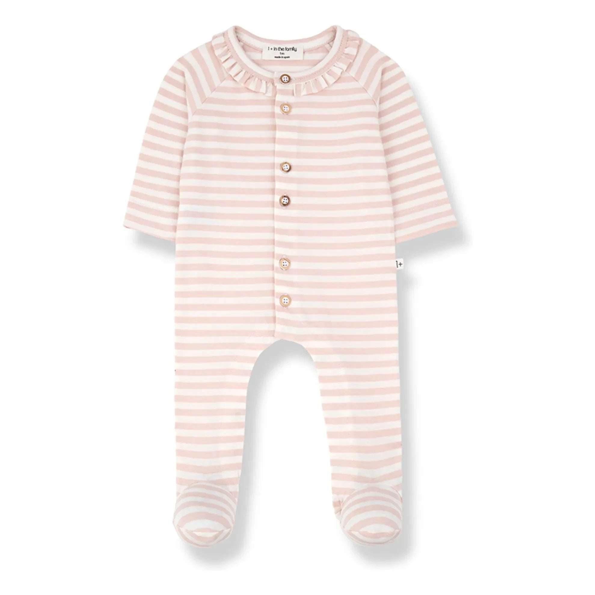 1+ en la familia - Pijamas a rayas Camila | Rosa beige