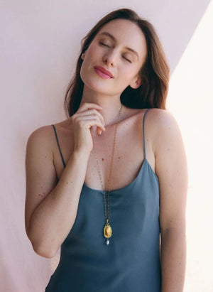 Palas - "Le Secret" Collar Largo | Verde Pálido