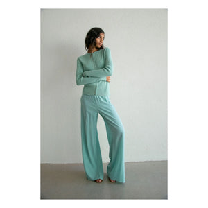 THEAVANT - Pantalones Jazzdancer de seda | Verde agua