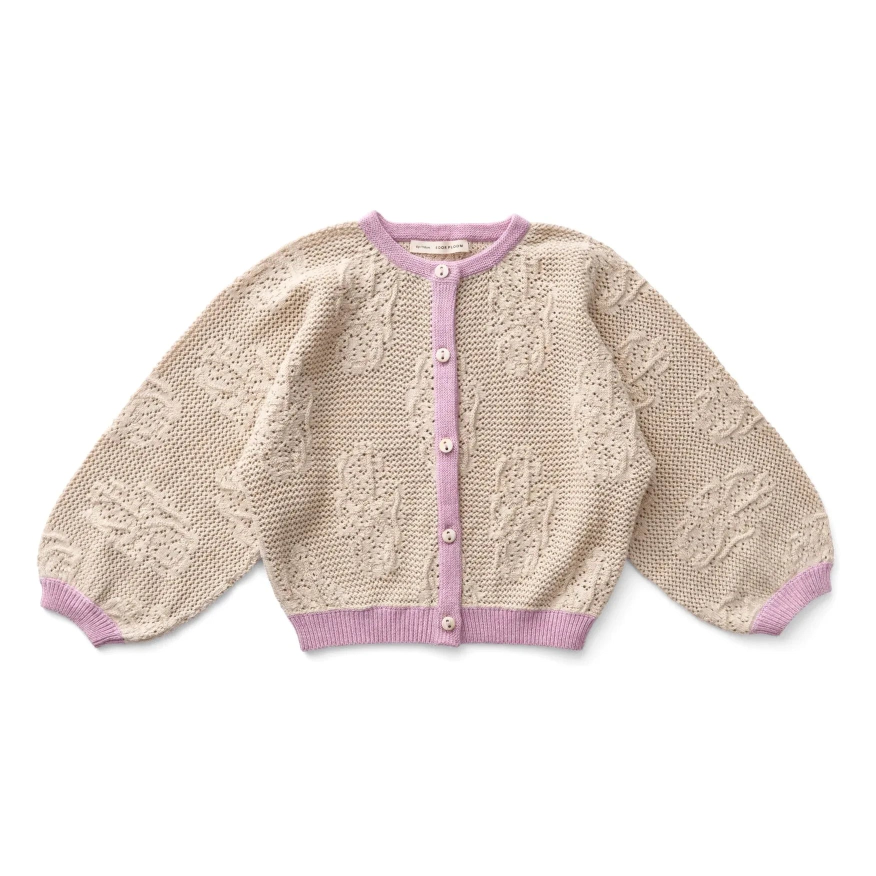 Soor Ploom - Cárdigan Lettie Fleurs de Algodón Orgánico | Crudo
