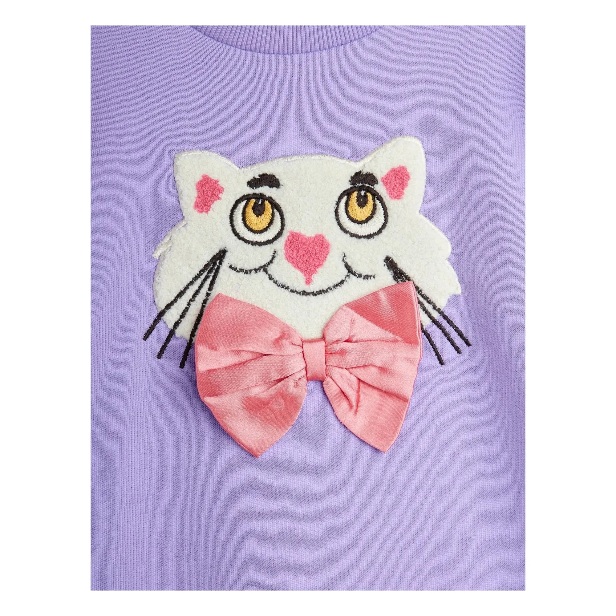 Mini Rodini - Vestido Gato de Algodón Orgánico | Morado