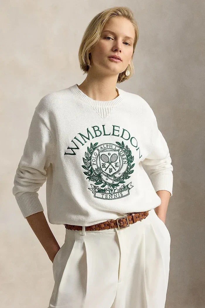Sudadera de algodón Wimbledon para mujer de Polo Ralph Lauren