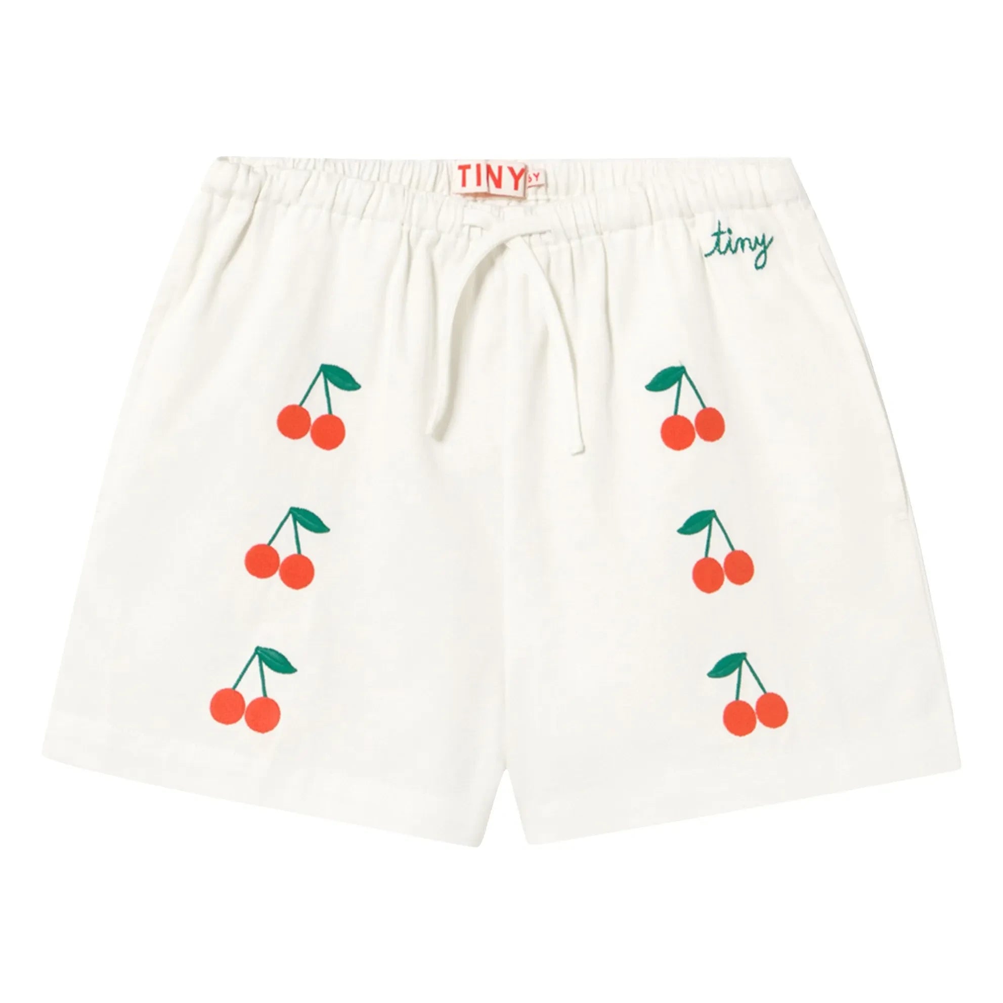 Tinycottons - Twill Cerezas Cortas | Blanco