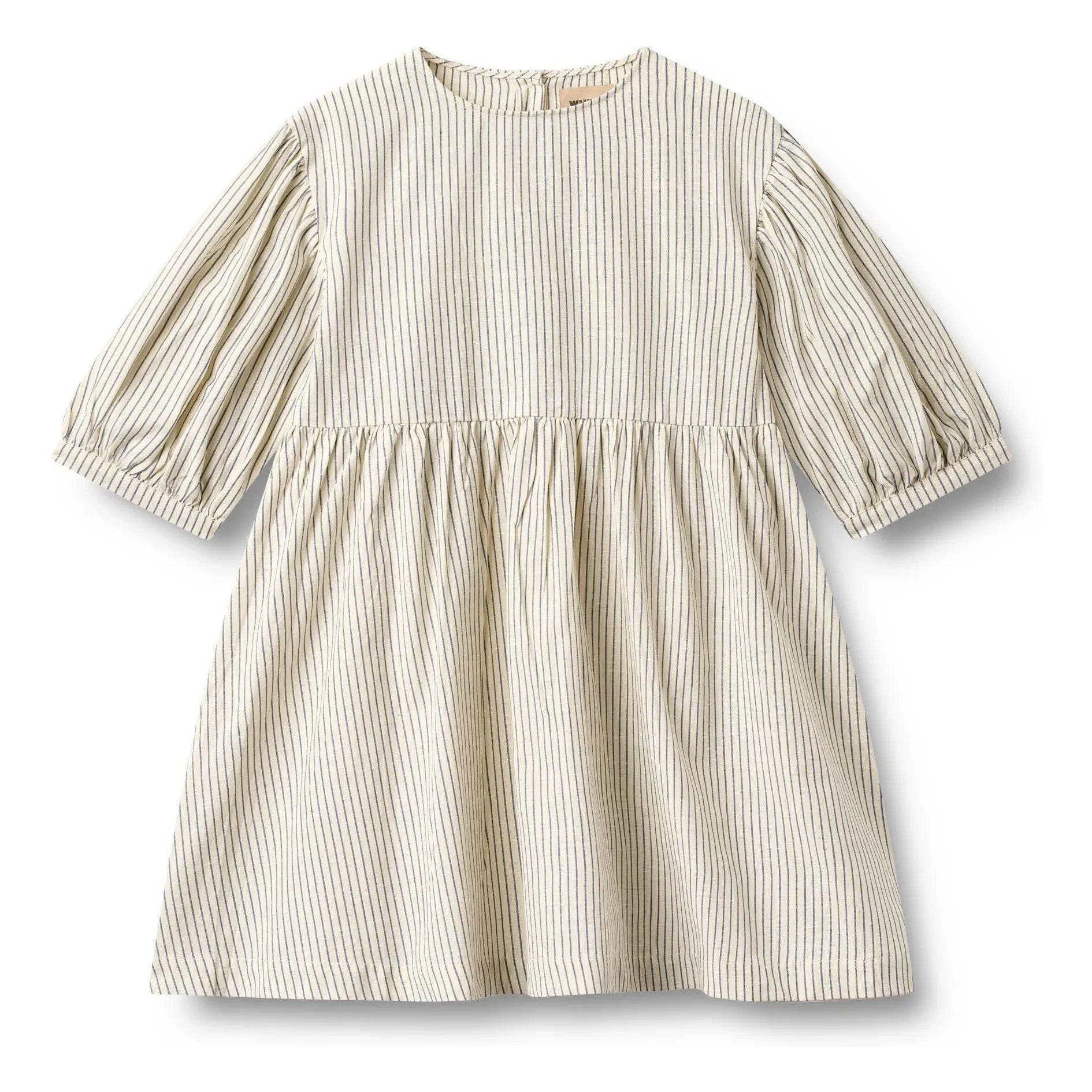 Wheat - Vestido de algodón orgánico a rayas Magda | Crudo