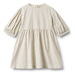 Wheat - Vestido de algodón orgánico a rayas Magda | Crudo