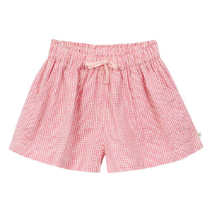 Arsène et Les Pipelettes - Pantalones cortos de seersucker Vichy | Rosa