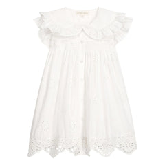 Louise Misha - Vestido bordado Mia Algodón orgánico | Blanco