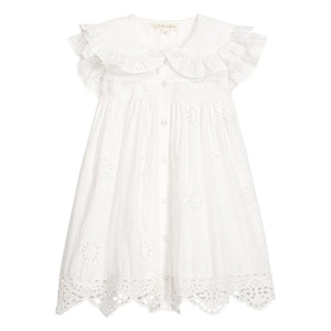 Louise Misha - Vestido bordado Mia Algodón orgánico | Blanco