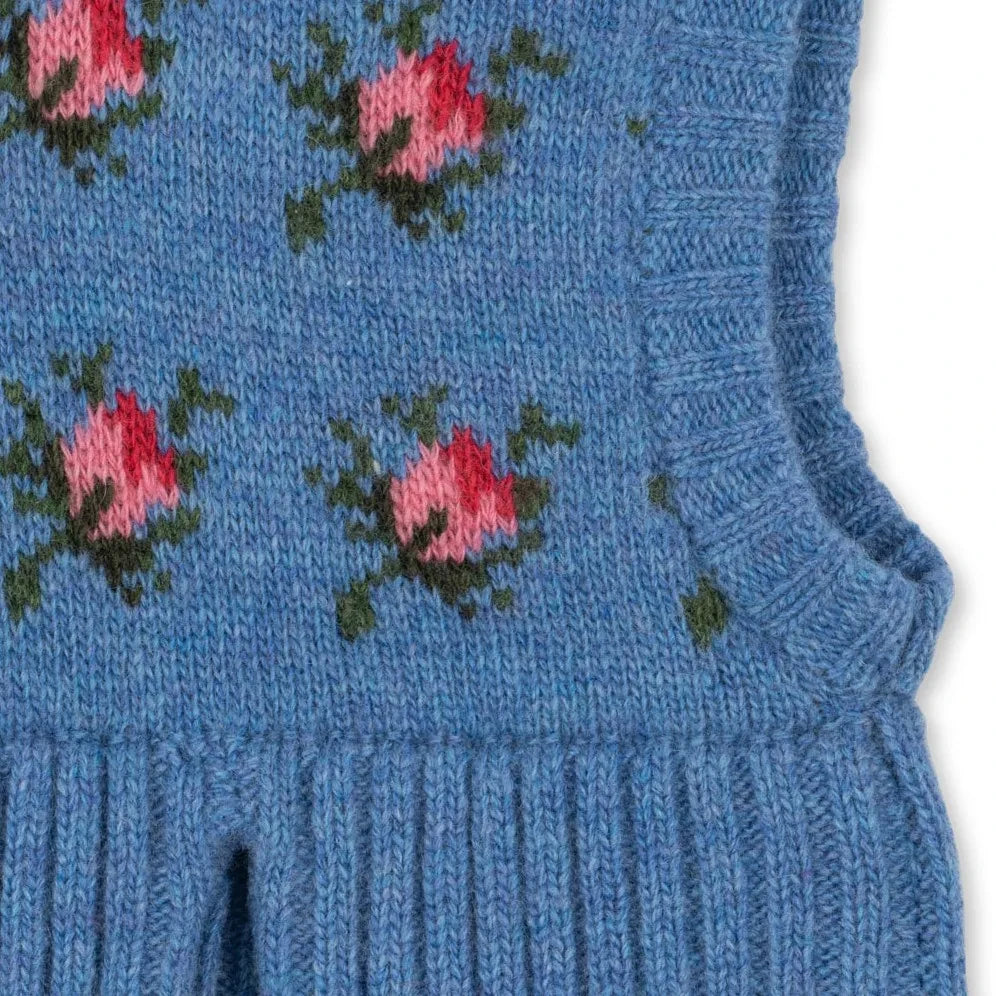 Konges Sløjd - Belou Roses Yün Balaklava | Mavi