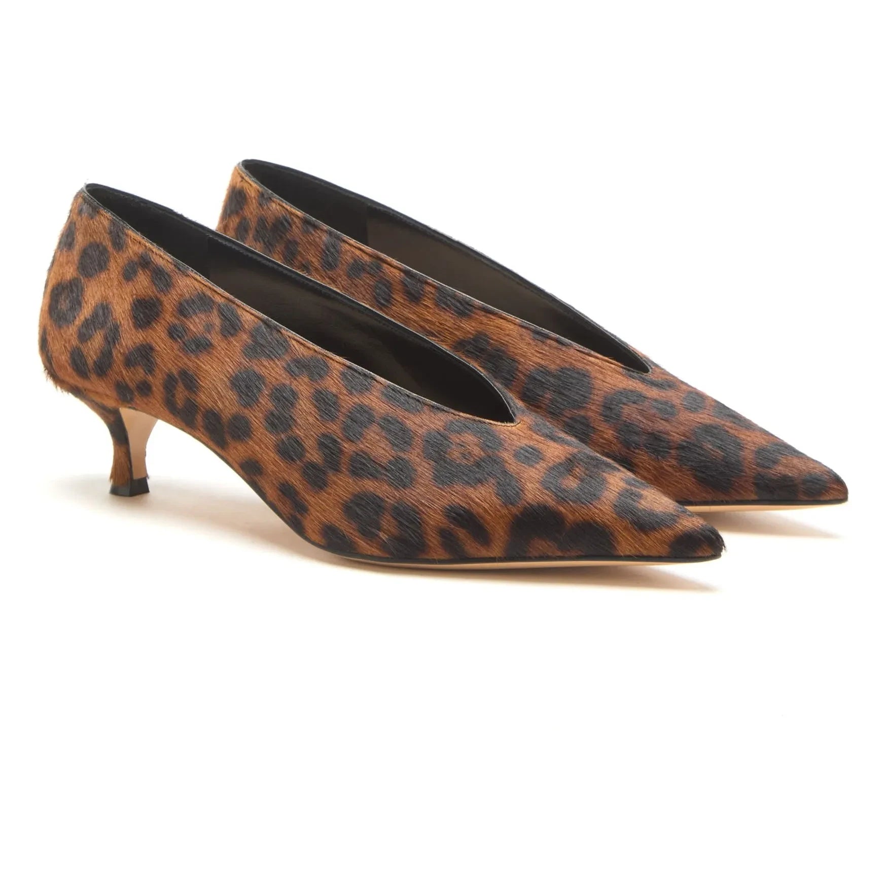 Le Monde Beryl - Zapatillas de Leopardo de Piel de Becerro | Marrón