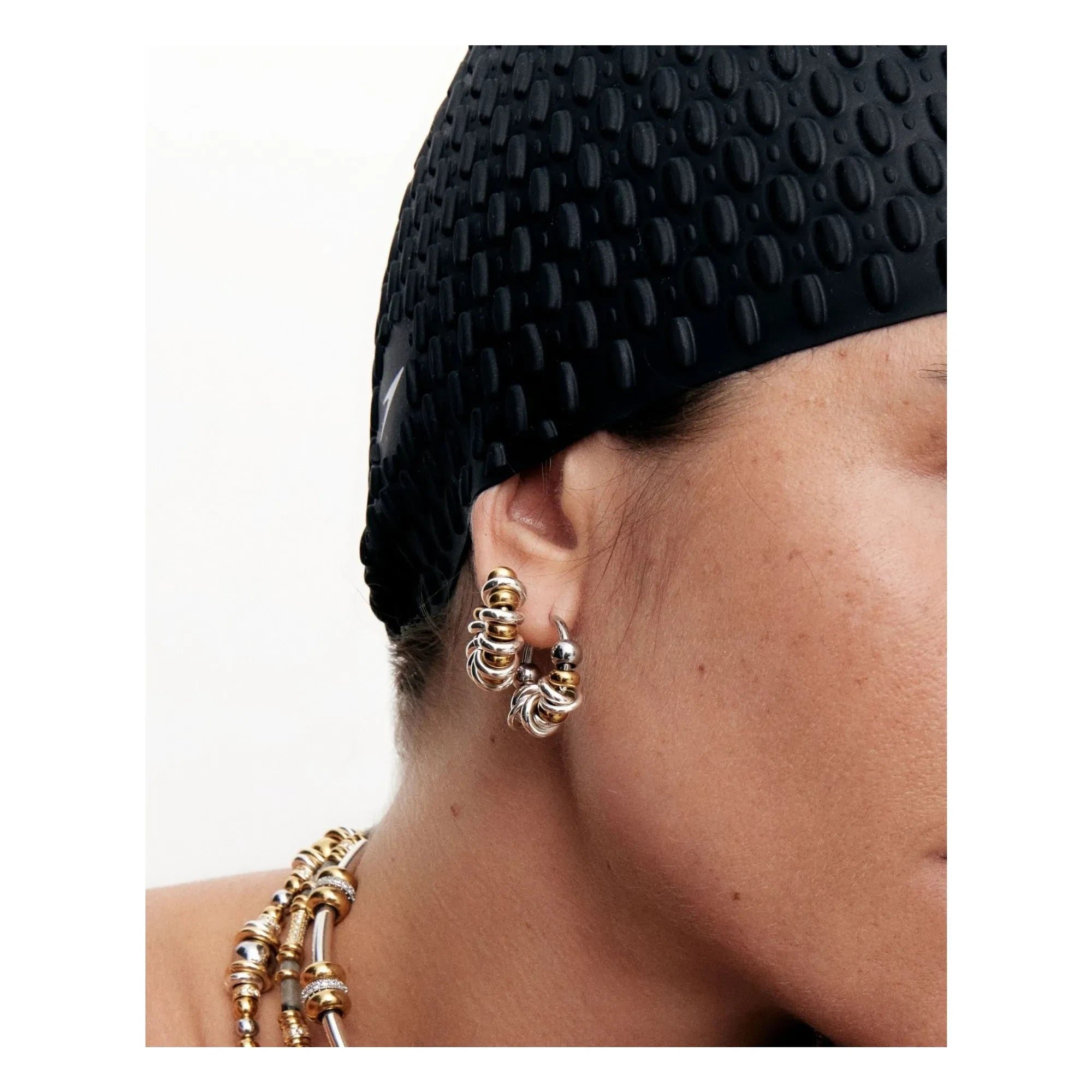 Sigal - Pendientes Cubo Venus | Oro/Plata