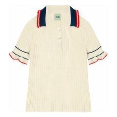 FUB - Polo Pointelle de punto de algodón orgánico | Crudo