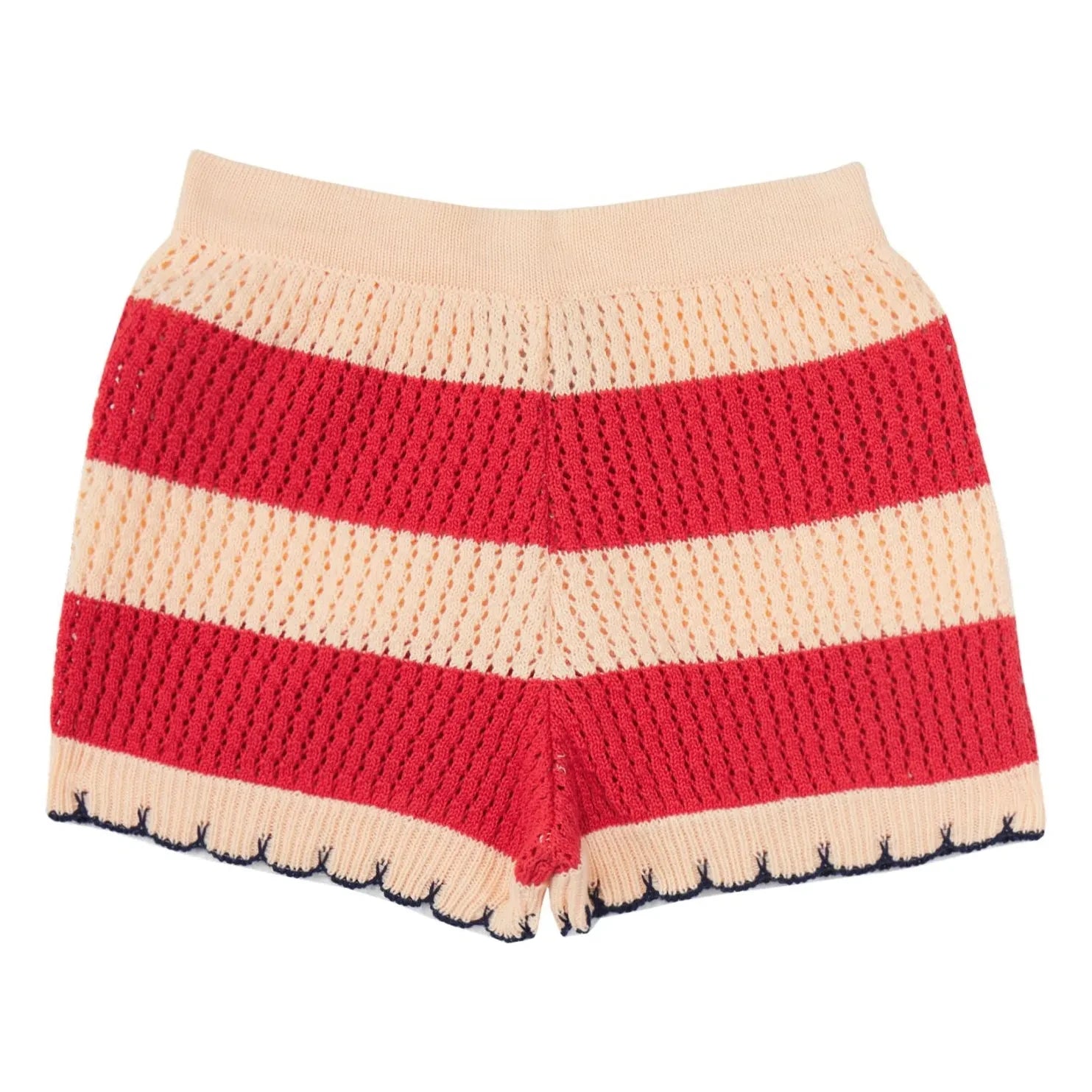 Mipounet - Shorts de ganchillo de rayas Vita | Rojo