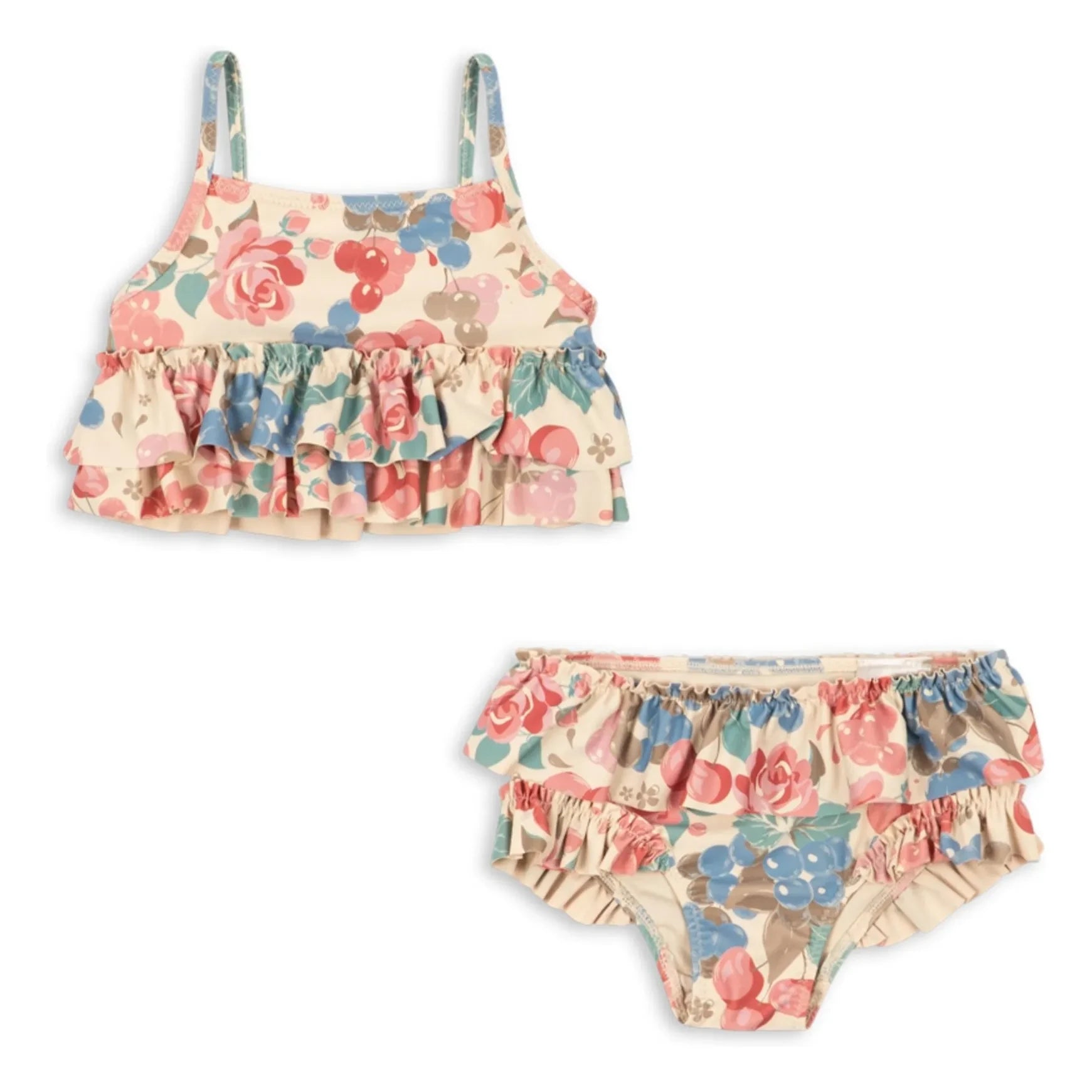 Konges Sløjd - Bañador de fibra reciclada Manuca Fleuri | Beige