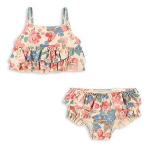 Konges Sløjd - Bañador de fibra reciclada Manuca Fleuri | Beige