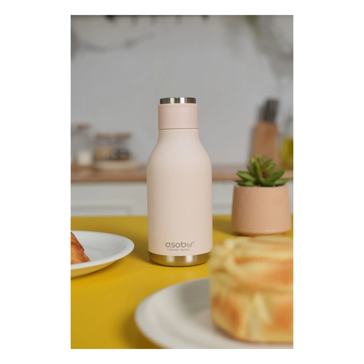 Asobu - Botella de acero inoxidable Rabbit | Rosa claro