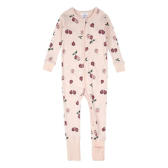 Petit Lem - Pijama convertible de algodón orgánico Figs | Rosa pálido