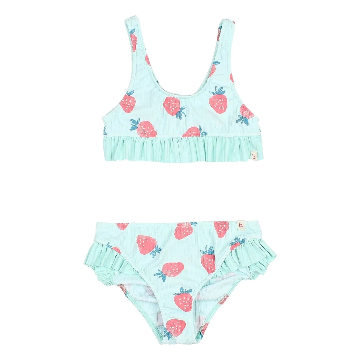 Búho - Bañador acanalado con volantes y estampado de fresas | Aqua