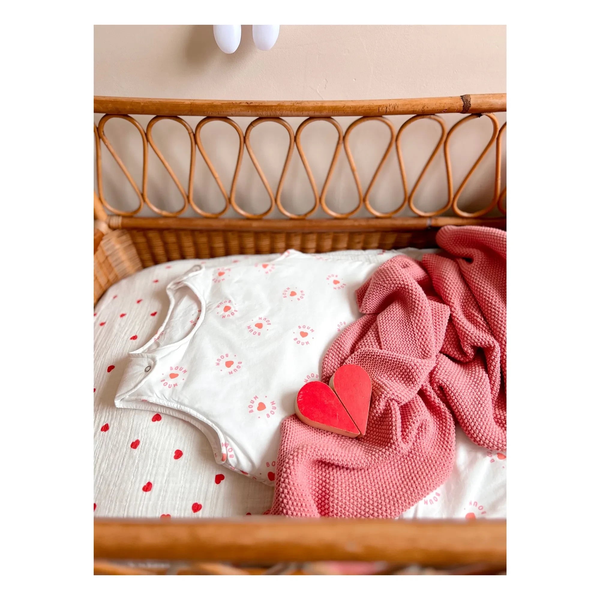 Rose in April - Saco de dormir Sarah Boum Boum | Blanco