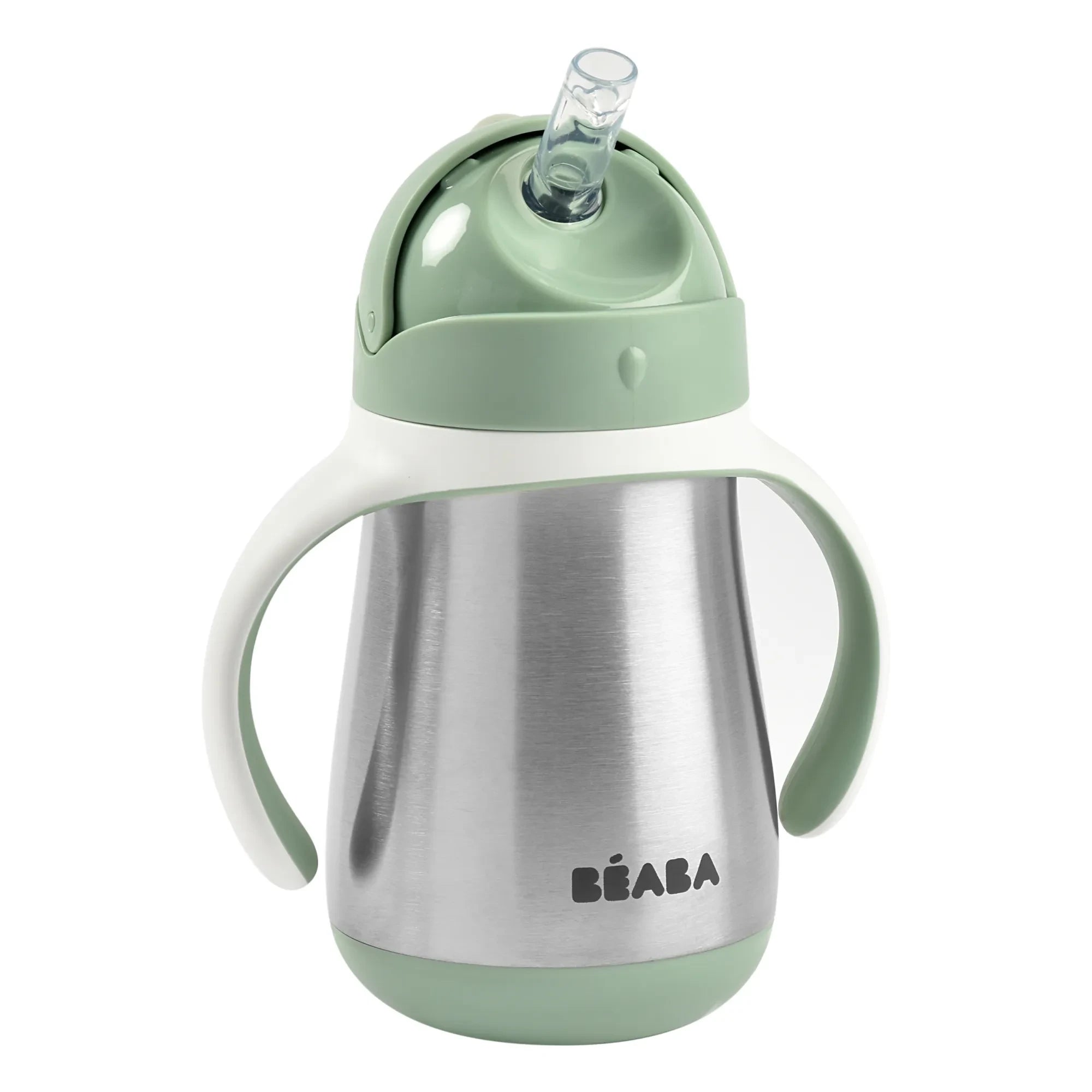 Béaba - Vaso de Aprendizaje de Acero Inoxidable - 250 ml | Salvia