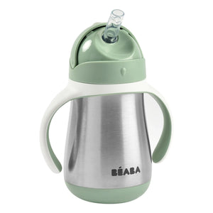 Béaba - Vaso de Aprendizaje de Acero Inoxidable - 250 ml | Salvia
