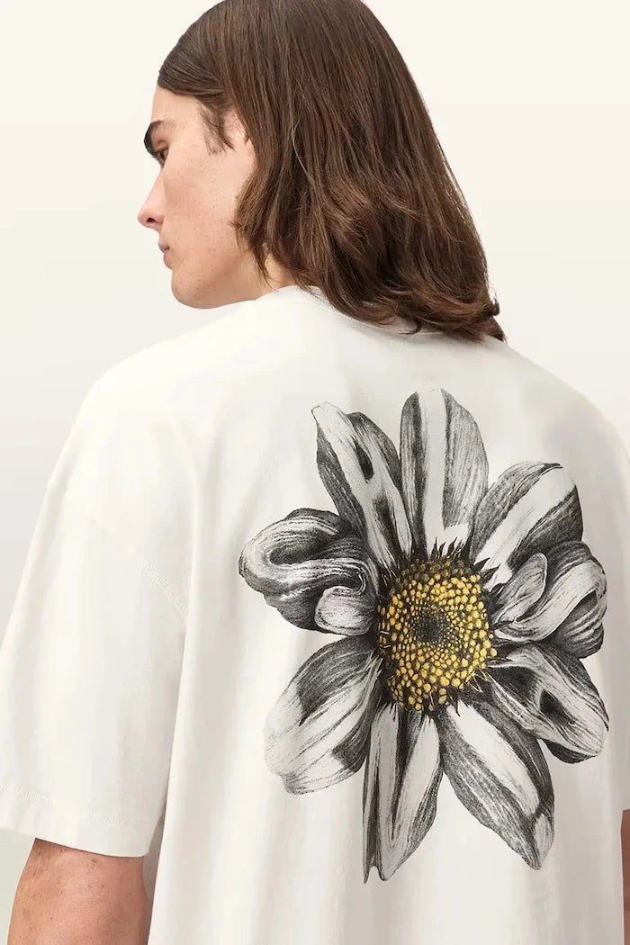 Camiseta extragrande de algodón AllSaints para hombre PETALS