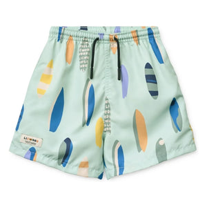 Liewood - Bañador corto Duke Surf de fibra reciclada | Turquesa